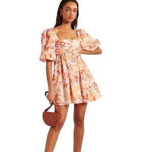 ABERCROMBIE & FITCH FLORAL EMERSON PUFF SLEEVE DRESS